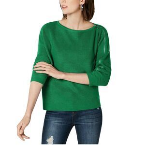 Bar III M Zipper-Sleeve On/Off-Shoulder Sweater